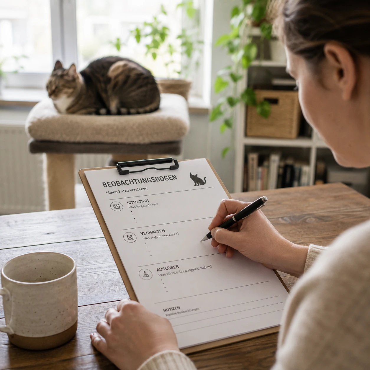 Beobachtungsbogen für eifersuchtsähnliches Verhalten bei Katzen