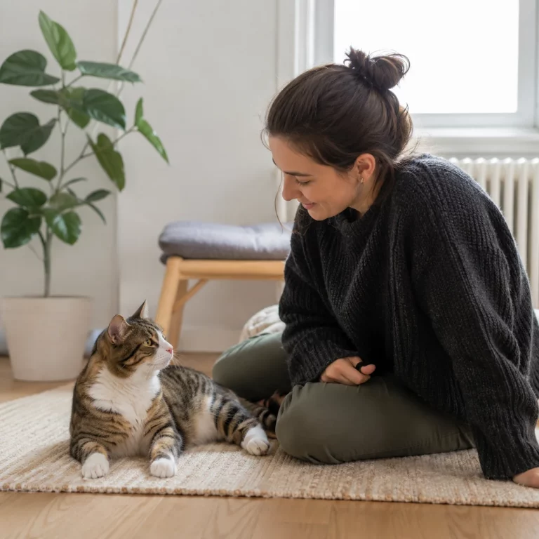 Katze erziehen ohne Strafe in ruhiger Alltagssituation