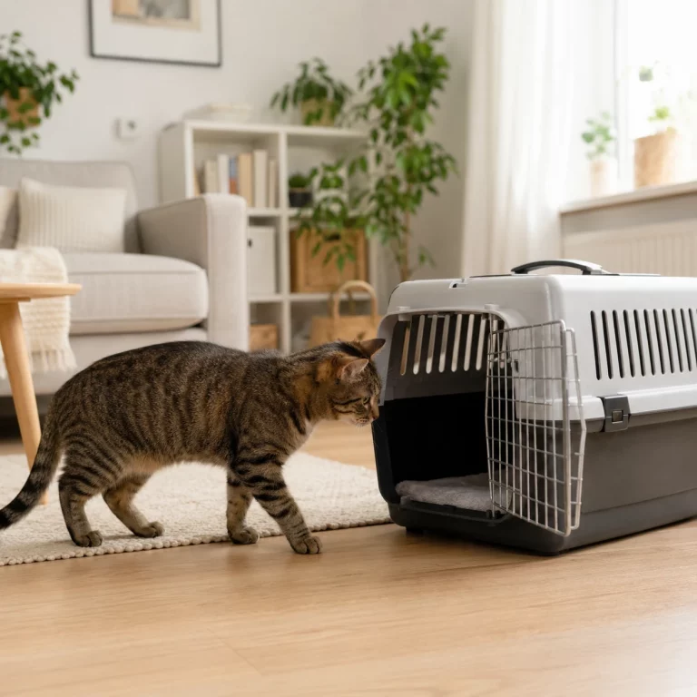 Katze freiwillig in eine geöffnete Transportbox bekommen
