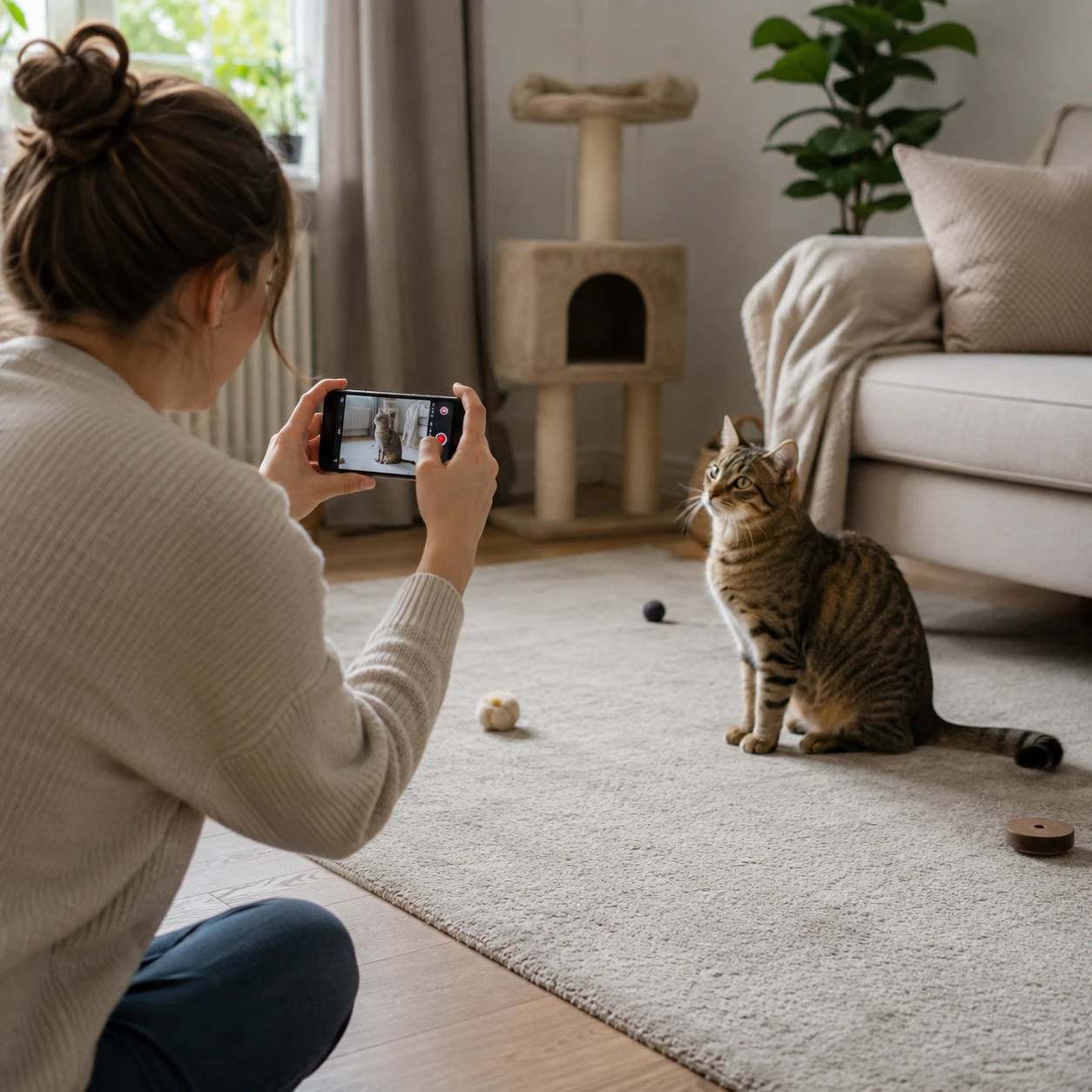 Video hilft beim Tierarzttermin, wenn die Katze im Kreis läuft
