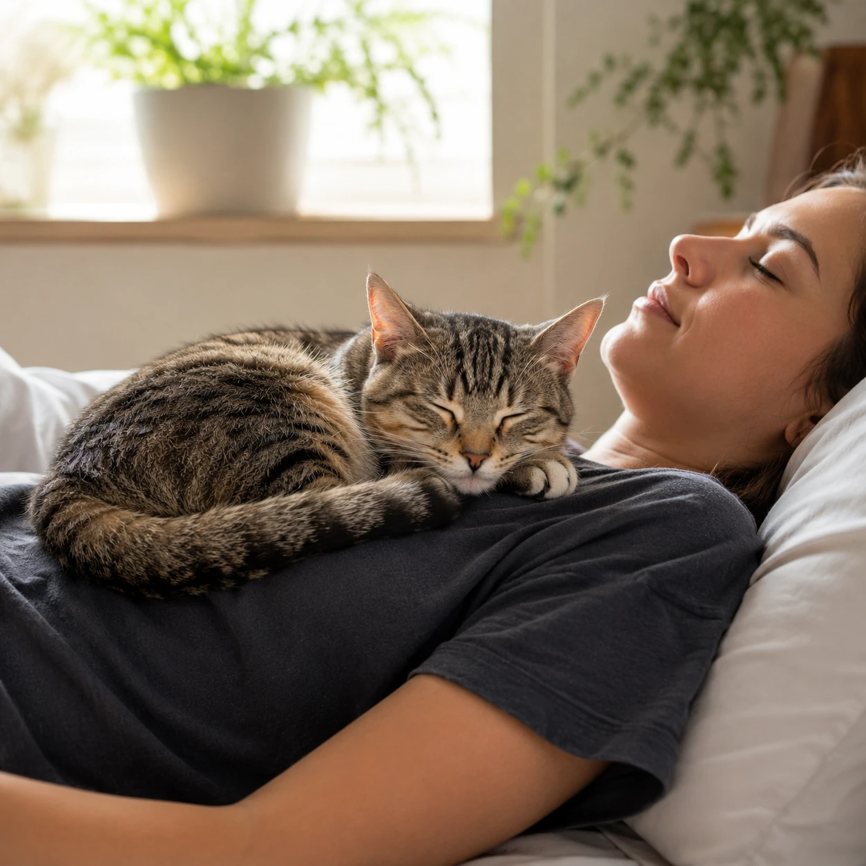 Katze schläft auf mir: Bedeutung, Gründe und sanfte Grenzen