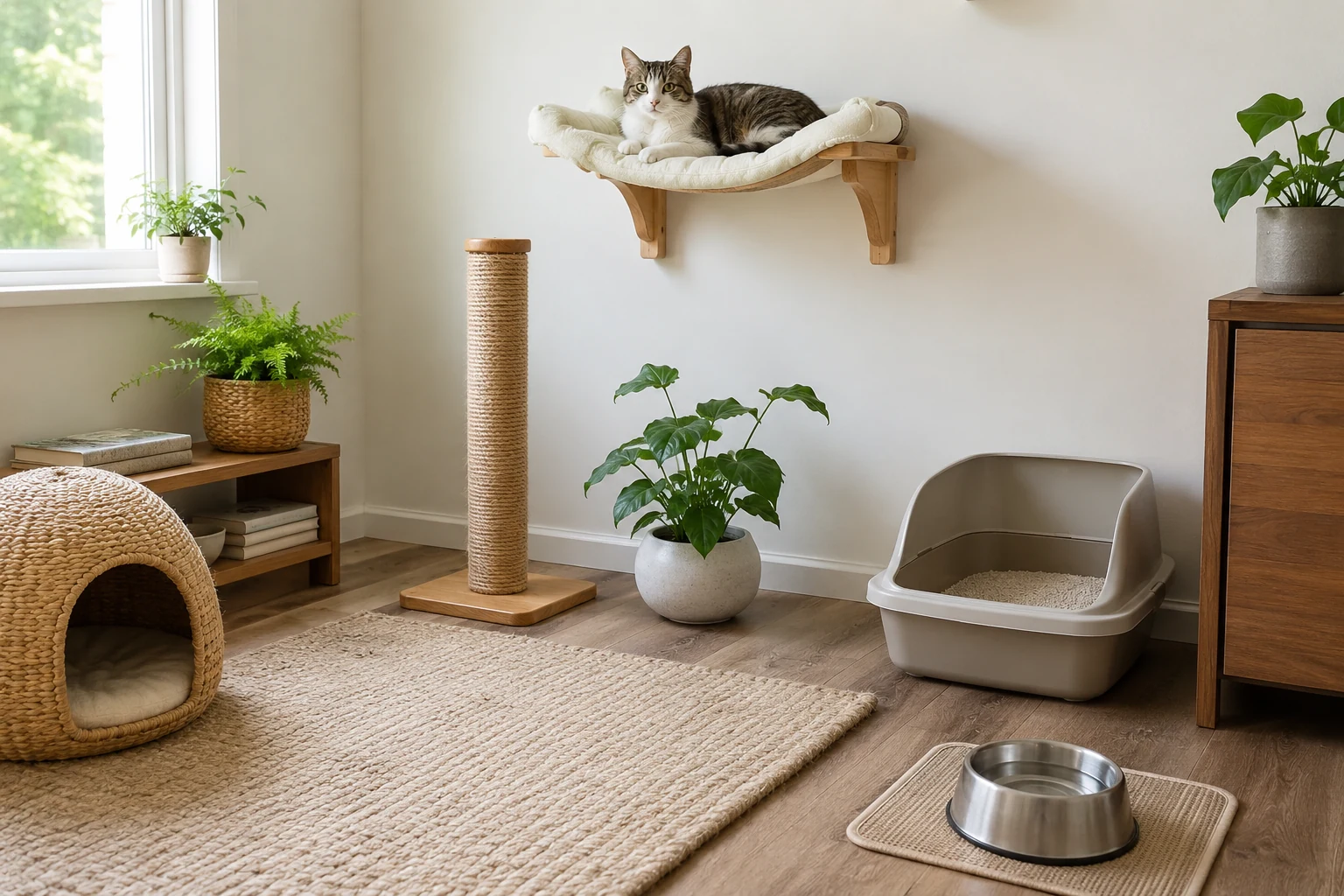 Katzenzimmer für die Nacht richtig einrichten