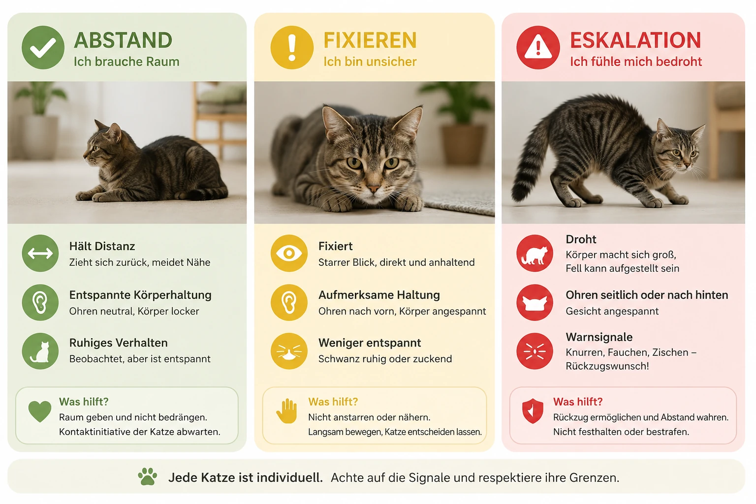 Verhalten bei der Katzenzusammenführung