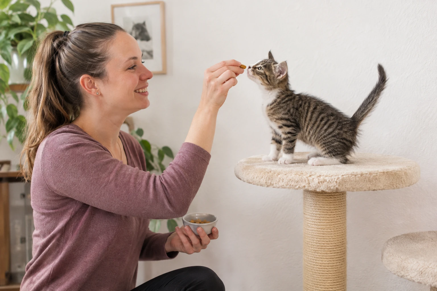 Kitten mit positiver Verstärkung erziehen