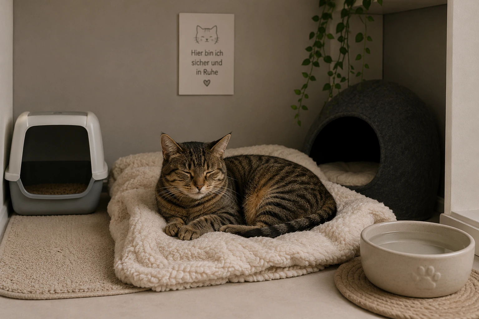 Ruhiger Rückzugsort kann eine rollige Katze entlasten