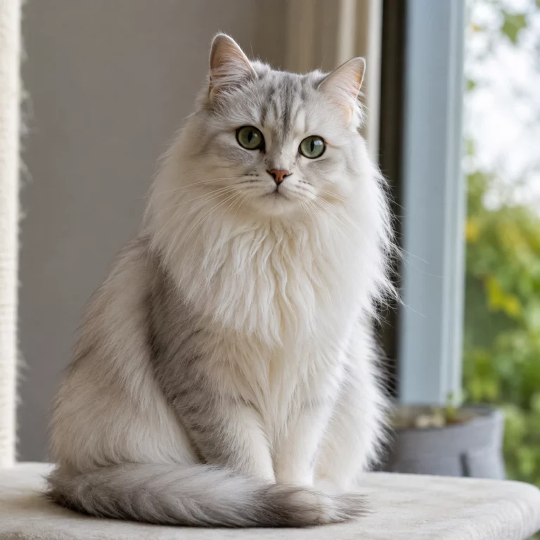 Tiffanie Katze mit seidigem halblangem Fell