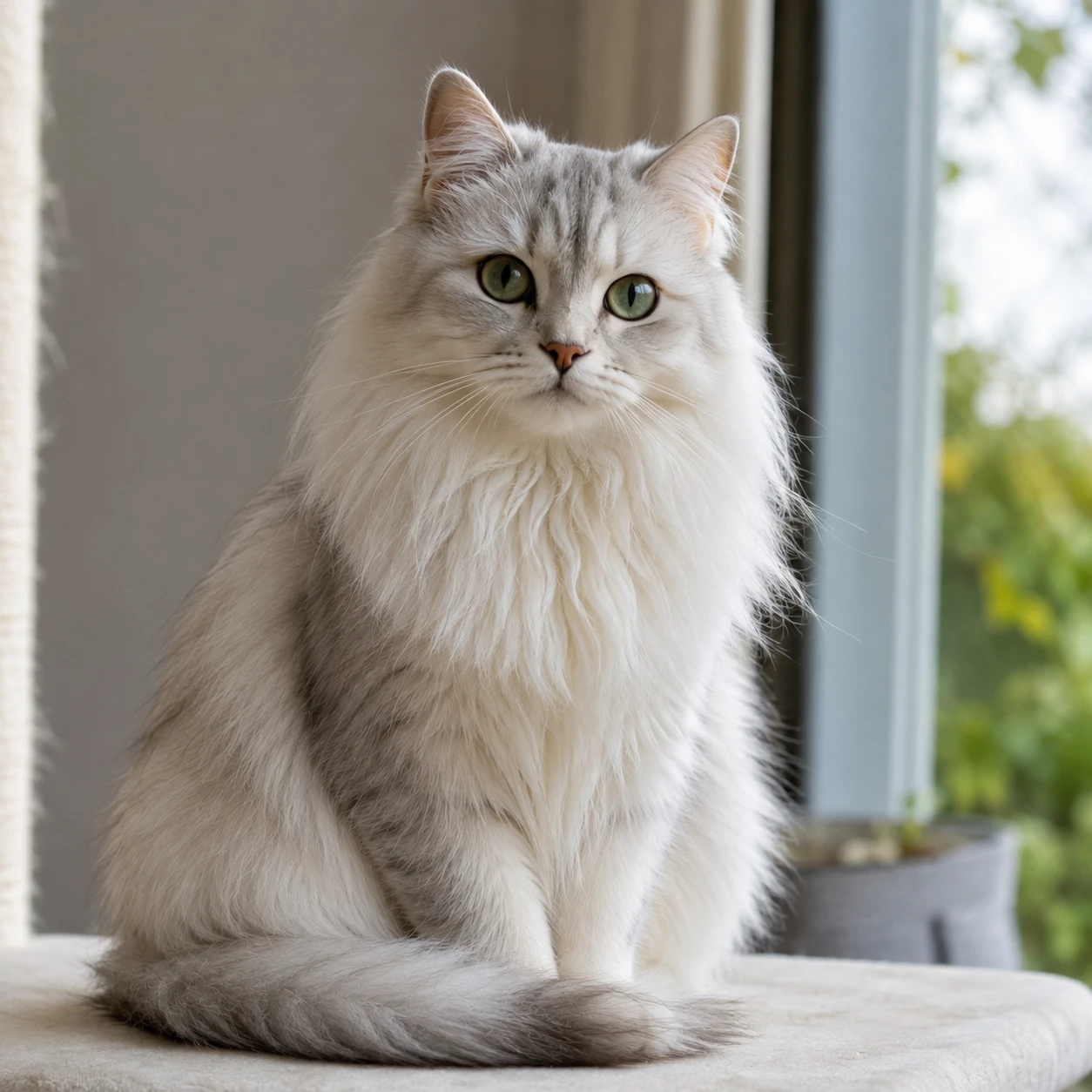 Tiffanie Katze mit seidigem halblangem Fell