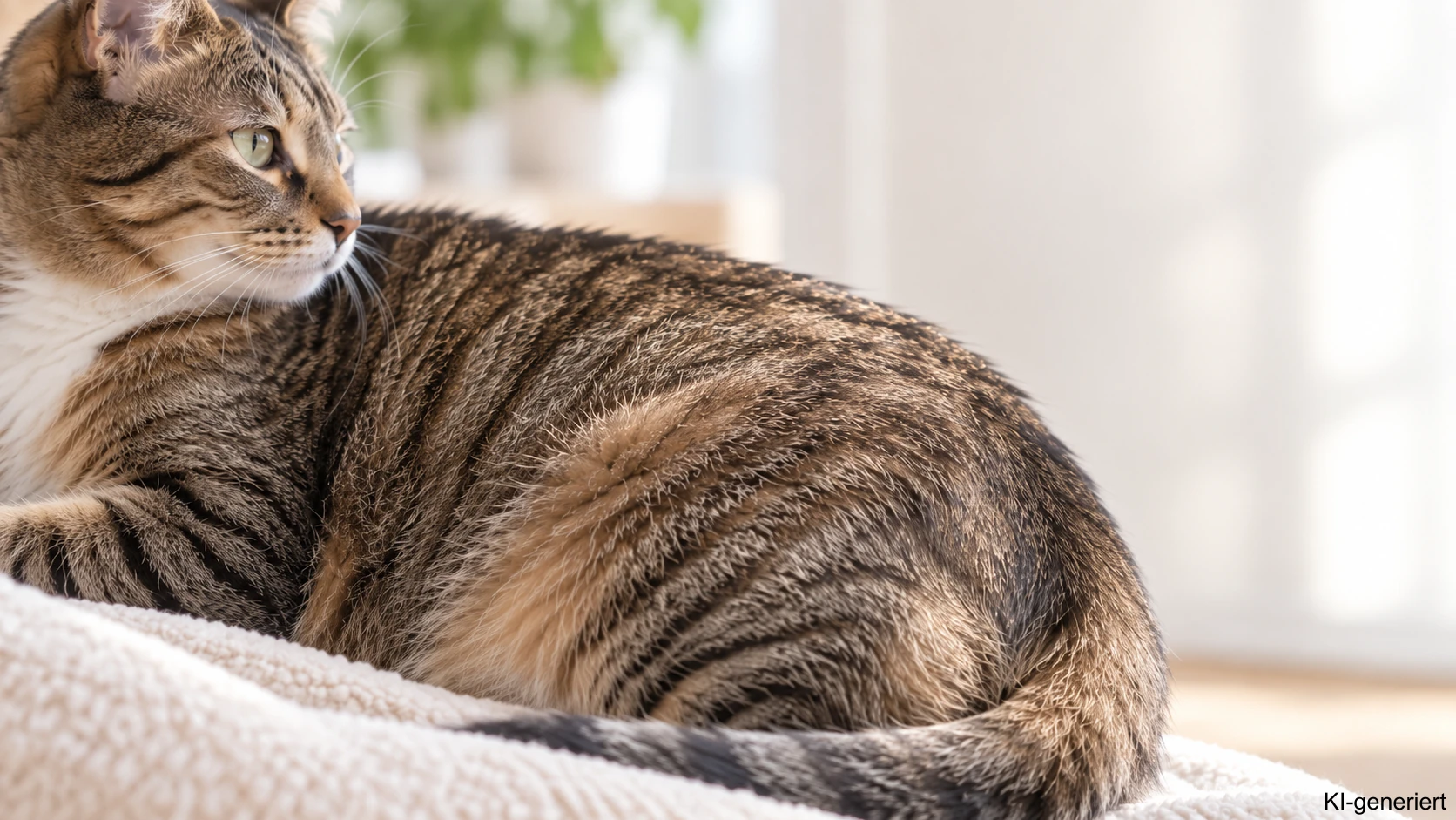 Hautzucken am Rücken einer Katze beobachten