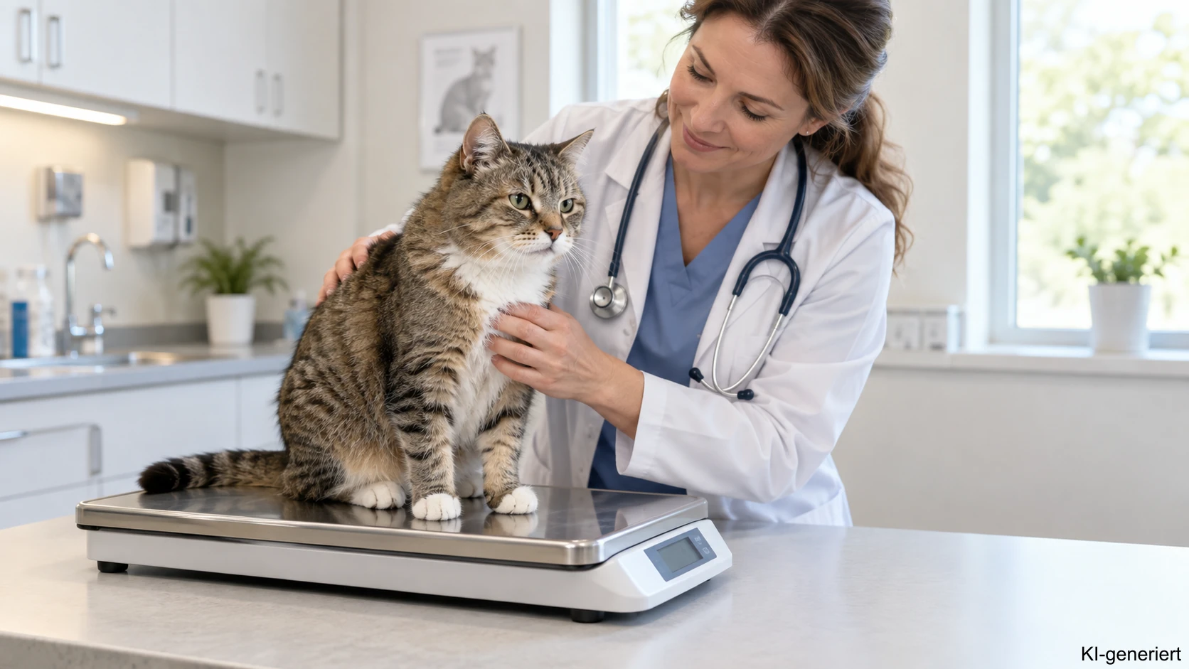 Gewicht einer Katze mit gesteigertem Appetit kontrollieren