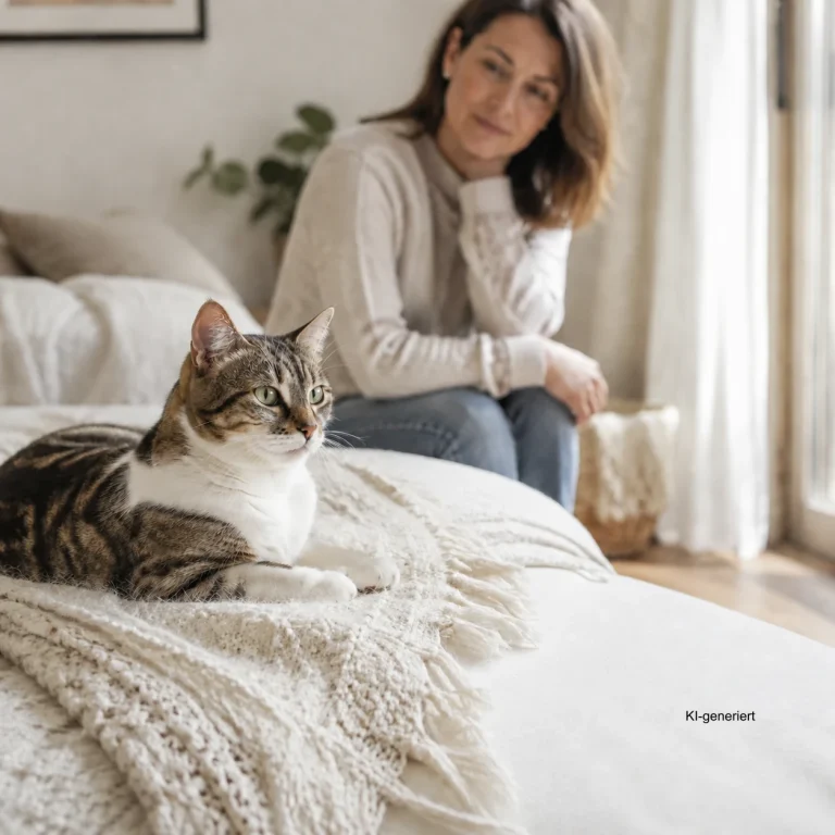 Katze wird bei möglichem Zittern ruhig beobachtet
